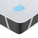 1pc Soft Lightweight Thin Mattress Cover with Elastic Bands, Waterproof Terry Cloth Fitted Sheet, Grey/White