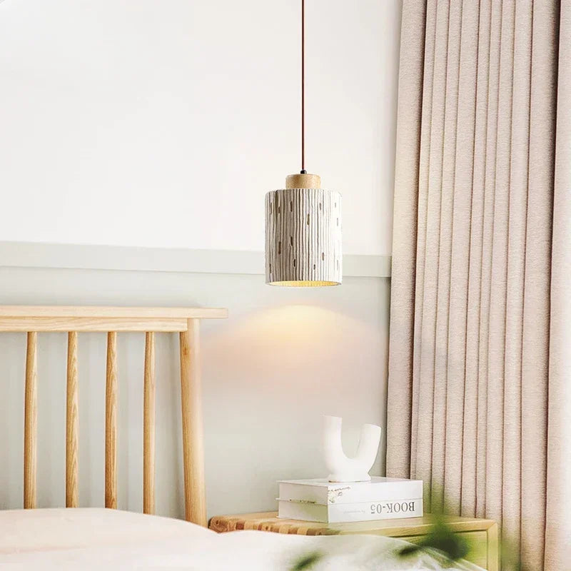 lustre suspendu en pierre style rétro pour décoration intérieure - vue 4 sur 7