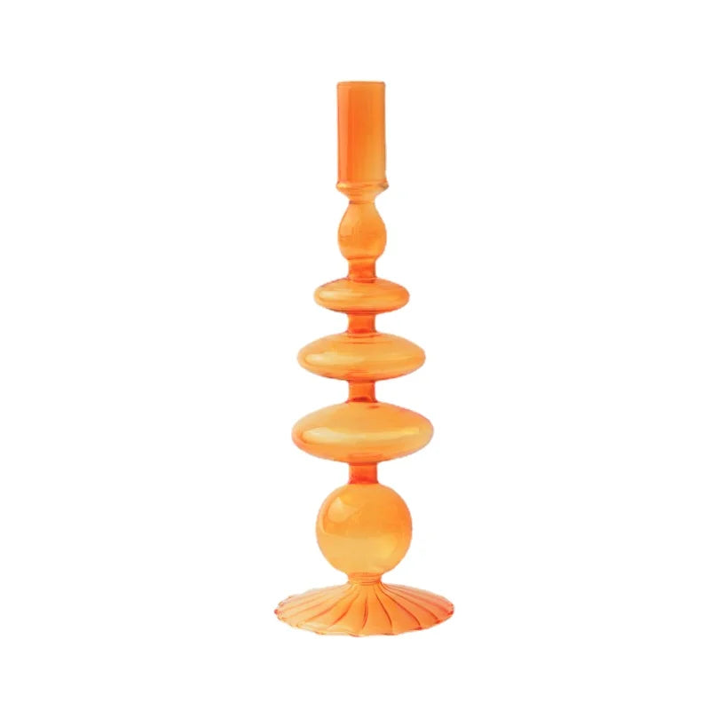 bougeoir conique en verre pour décoration intérieure festive - vue 15 sur 17