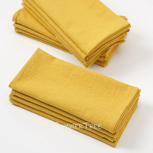 Serviette de table coton lavé vintage lot 12