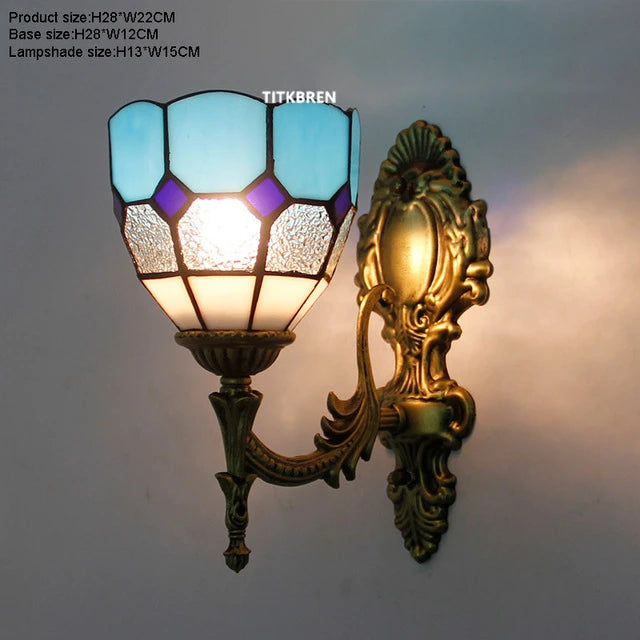 applique murale baroque en verre teinté à fleurs turques - vue 13 sur 18