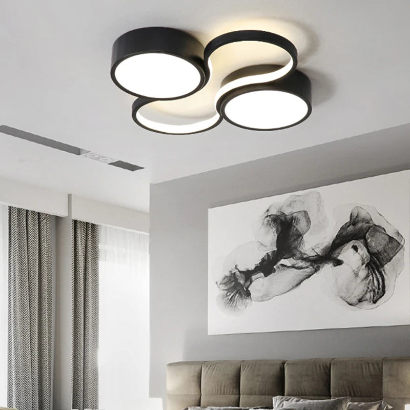 plafonnier led circulaire protection yeux design moderne créatif - vue 3 sur 10
