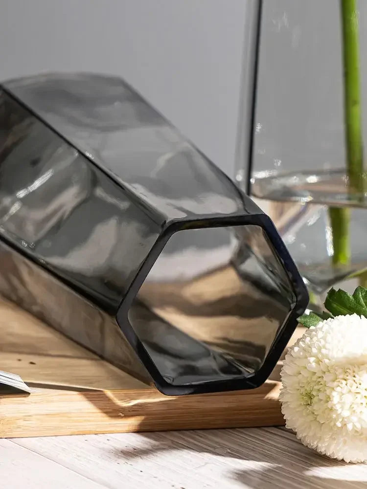 vase créatif en verre transparent pour fleurs décoratives - vue 7 sur 14