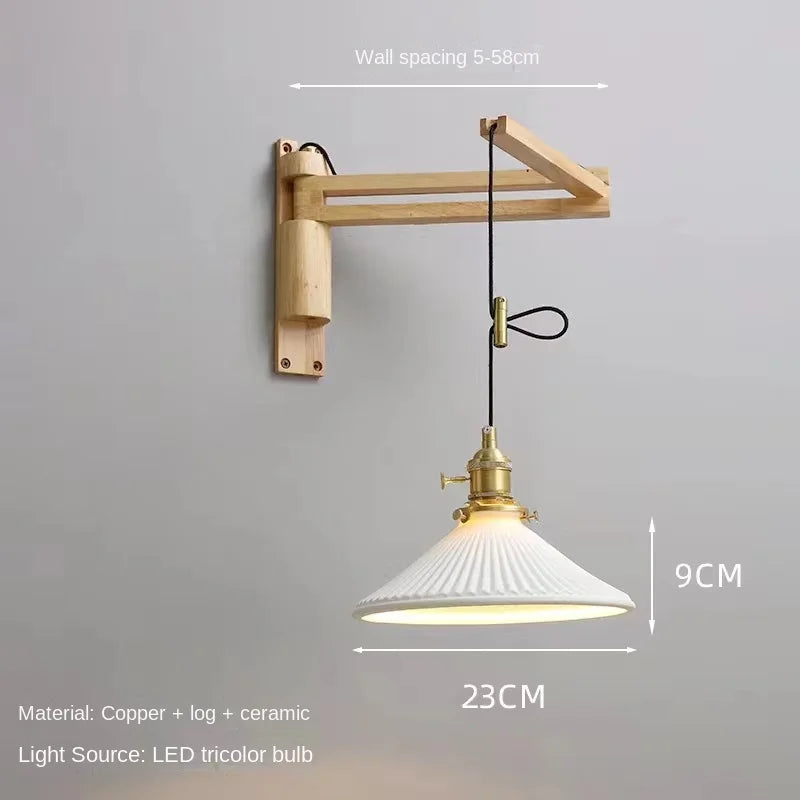 Elegante ausziehbare Wandleuchte aus Kupfer für verschiedene Räume - vue 15 sur 23