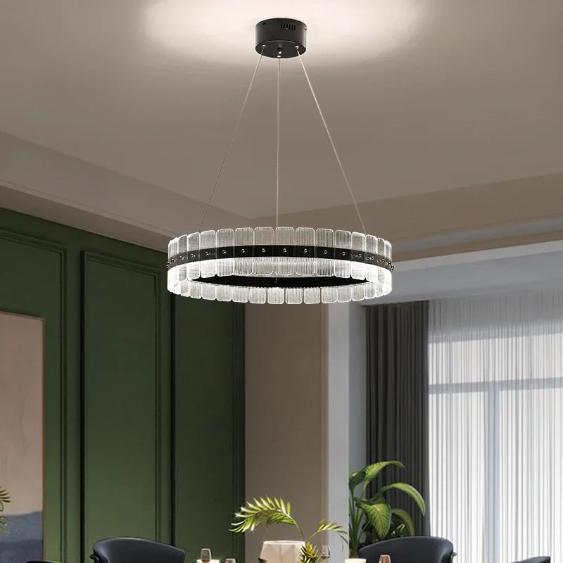 Italy Chandelier Acrylic Luxury Pendant Lamp LED Hanging Light  Living Dining Room Bedroom - vue 2 sur 14