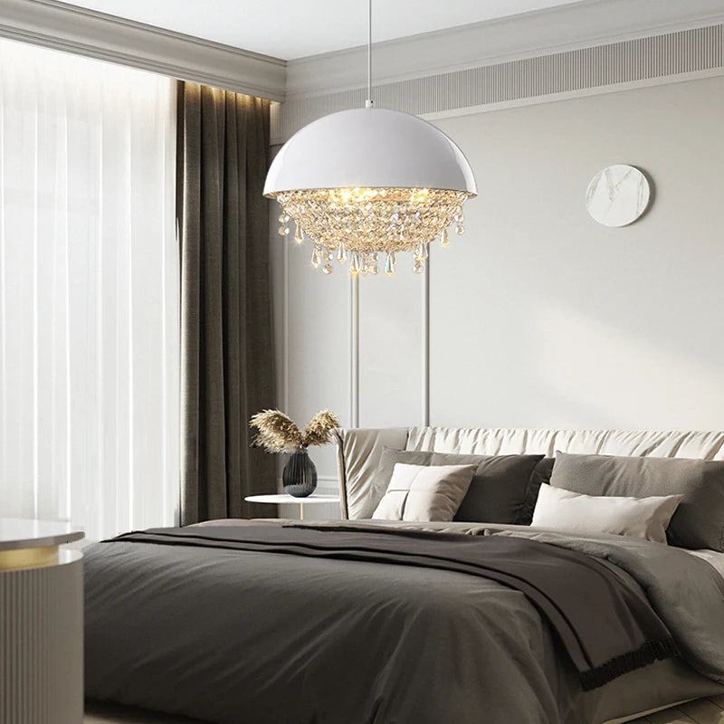 suspension créative en cristal hémisphère pour intérieur élégant - vue 3 sur 18