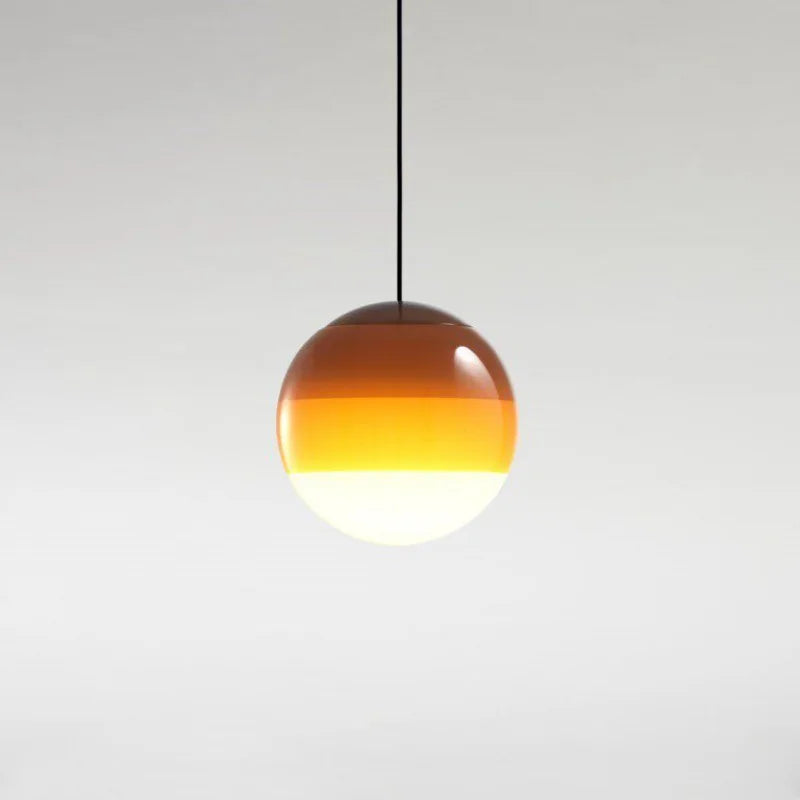 Moderner LED-Kronleuchter aus Farbverlauf-Glas für den Innenbereich