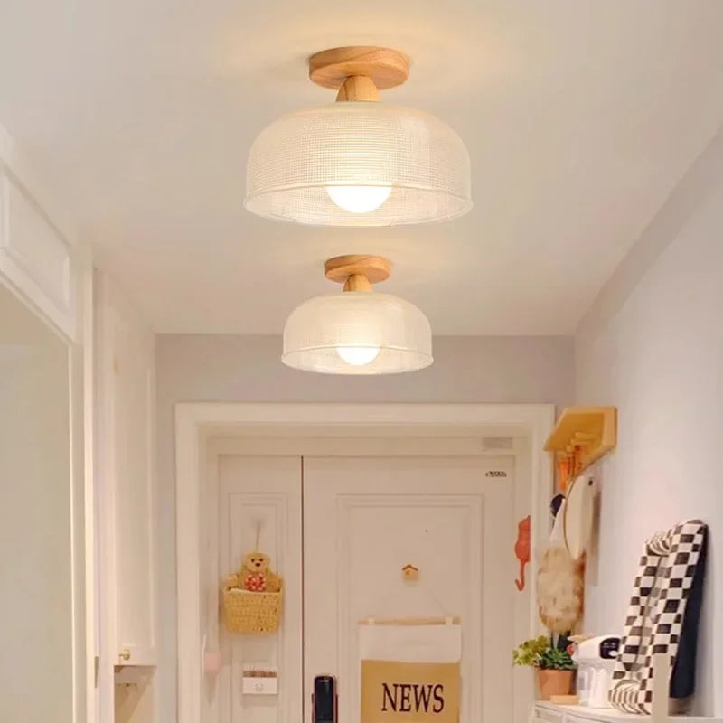plafonnier led en bois massif nordique pour éclairage intérieur - vue 3 sur 12