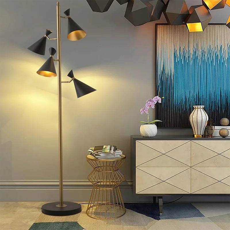 lampadaire postmodern minimaliste en fer pour coin vestiaire
