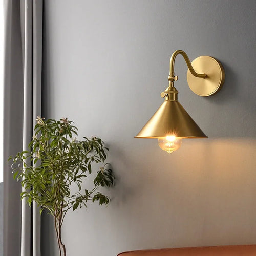 applique murale nordique en cuivre bras rotatif polyvalent
