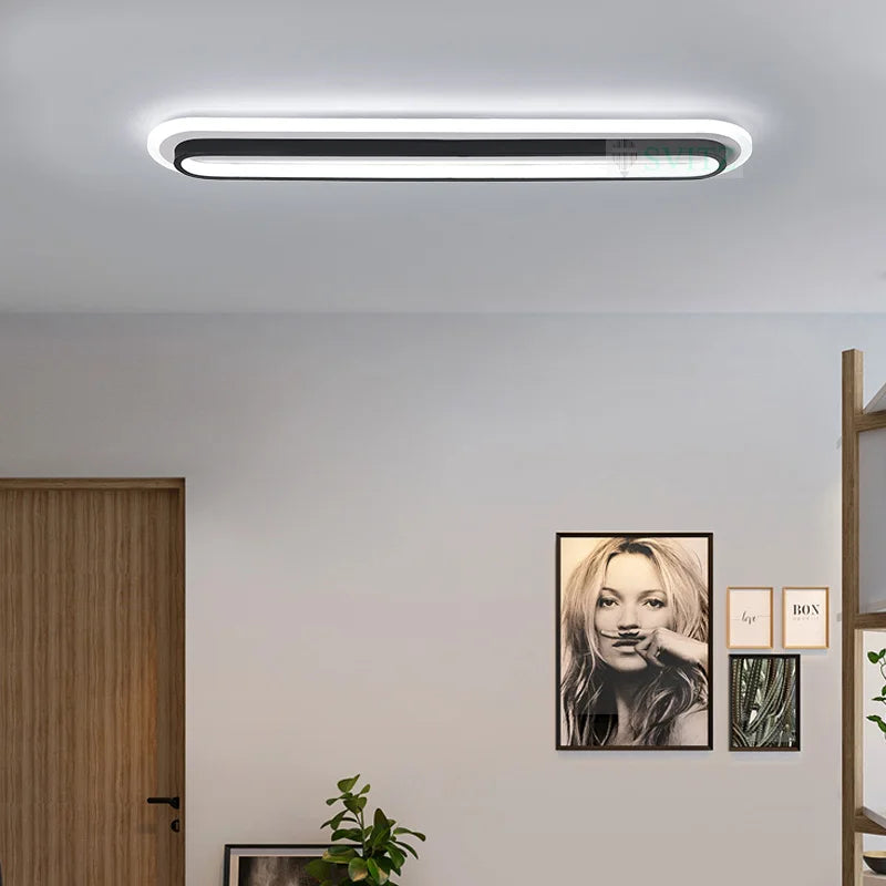 plafonnier moderne à bande led pour éclairage intérieur - vue 4 sur 12