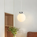 Pendelleuchte aus Milchglas mit Schleife Bauhaus LED
