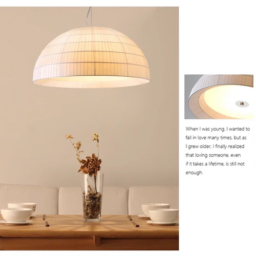 LED-Kronleuchter aus Stoff für Restaurant, Café und Bar - vue 3 sur 8