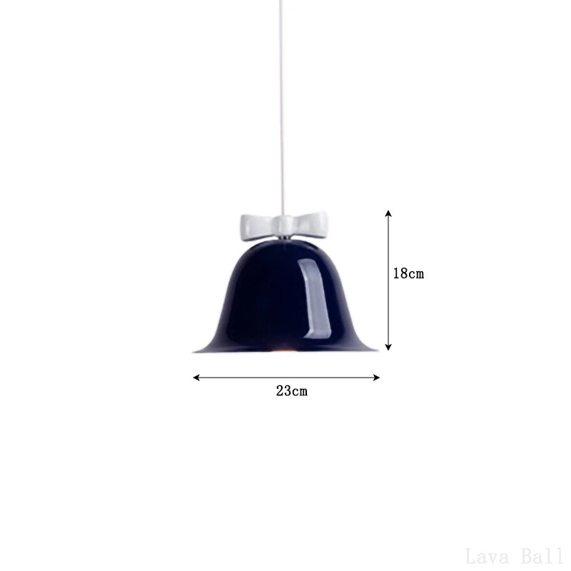 Moderne Pendelleuchte in Glockenform mit dekorativer Schleife - vue 14 sur 20