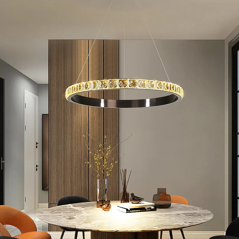 LED-Pendelleuchte aus Kristall, dimmbar - vue 3 sur 12