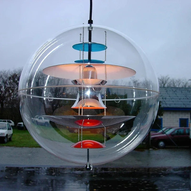 Moderne Pendelleuchte Globus dänisches Design aus PVC - vue 9 sur 9