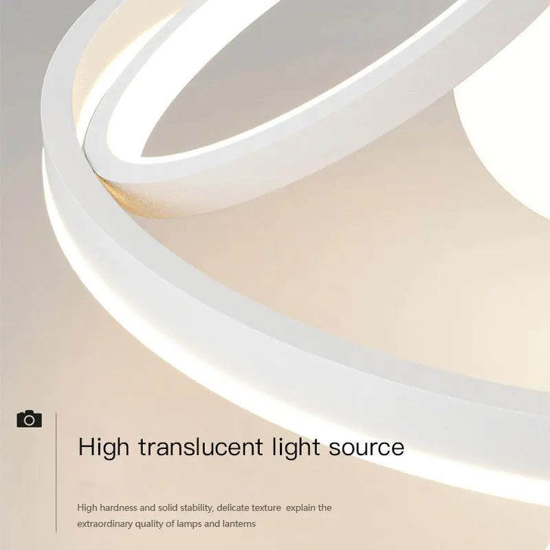 Minimalistische LED-Pendelleuchte für moderne Wohnraumdekorationen - vue 6 sur 12