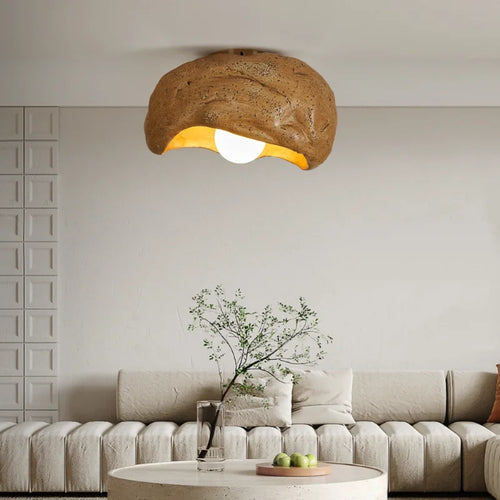 LED-Deckenleuchte aus Resin im japanischen Wabi-Sabi-Stil für die Dekoration - vue 2 sur 17
