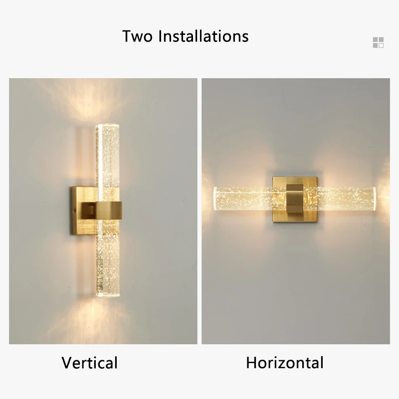 Modern Up and Down Wall Lamp for Home Bedroom Bedside Living Room Aisle Hallway Stair Wall Sconce Light 10W 110V 220V  Gold - vue 7 sur 7