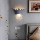 Kristall-Wandleuchte mit Krone für das Kinderzimmer – Luxus Nachttischlampe Prinzessin
