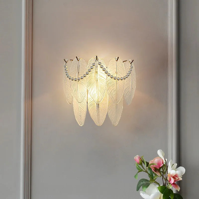 LED-Wandleuchte aus Glas mit Naturmotiven Luxus - vue 6 sur 15