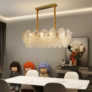 lustre moderne en verre clair pour intérieur élégant