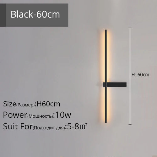 Minimalistische LED-Wandleuchte aus Aluminium für Innenbeleuchtung - vue 11 sur 18