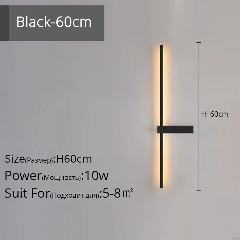 Minimalistische LED-Wandleuchte aus Aluminium für Innenbeleuchtung - vue 10 sur 18