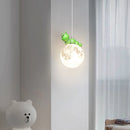lustre enfant moderne dessin animé chenille planète créatif