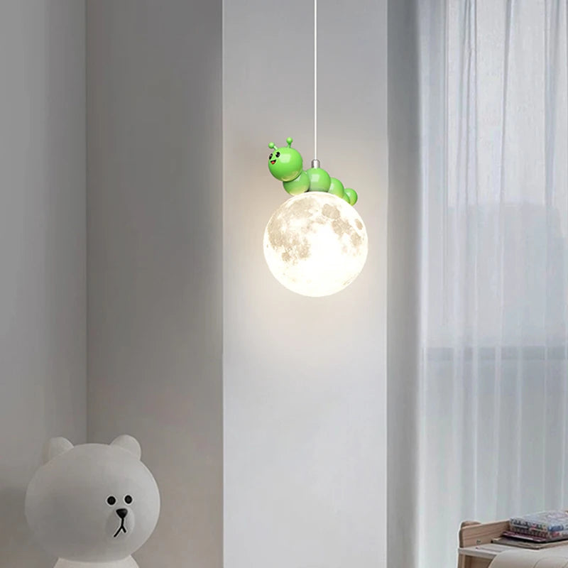lustre enfant moderne dessin animé chenille planète créatif - vue 7 sur 12