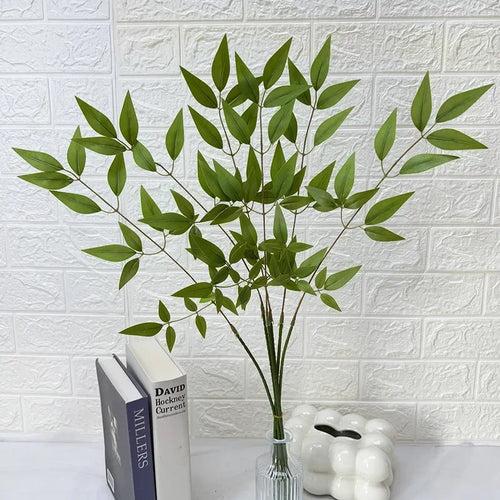 bouquet de feuilles de bambou artificielles pour décoration florale - vue 8 sur 7