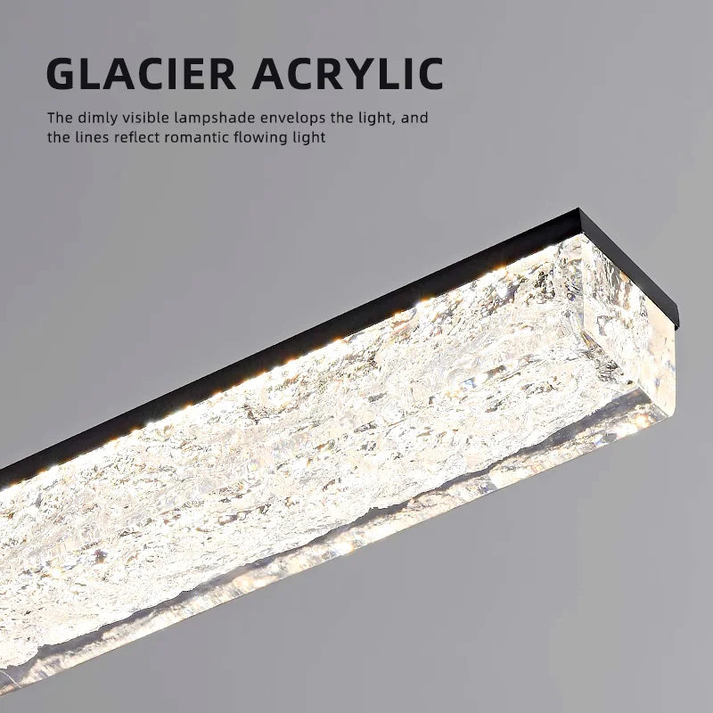lustre en acrylique design italien pour espaces modernes et élégants - vue 6 sur 9