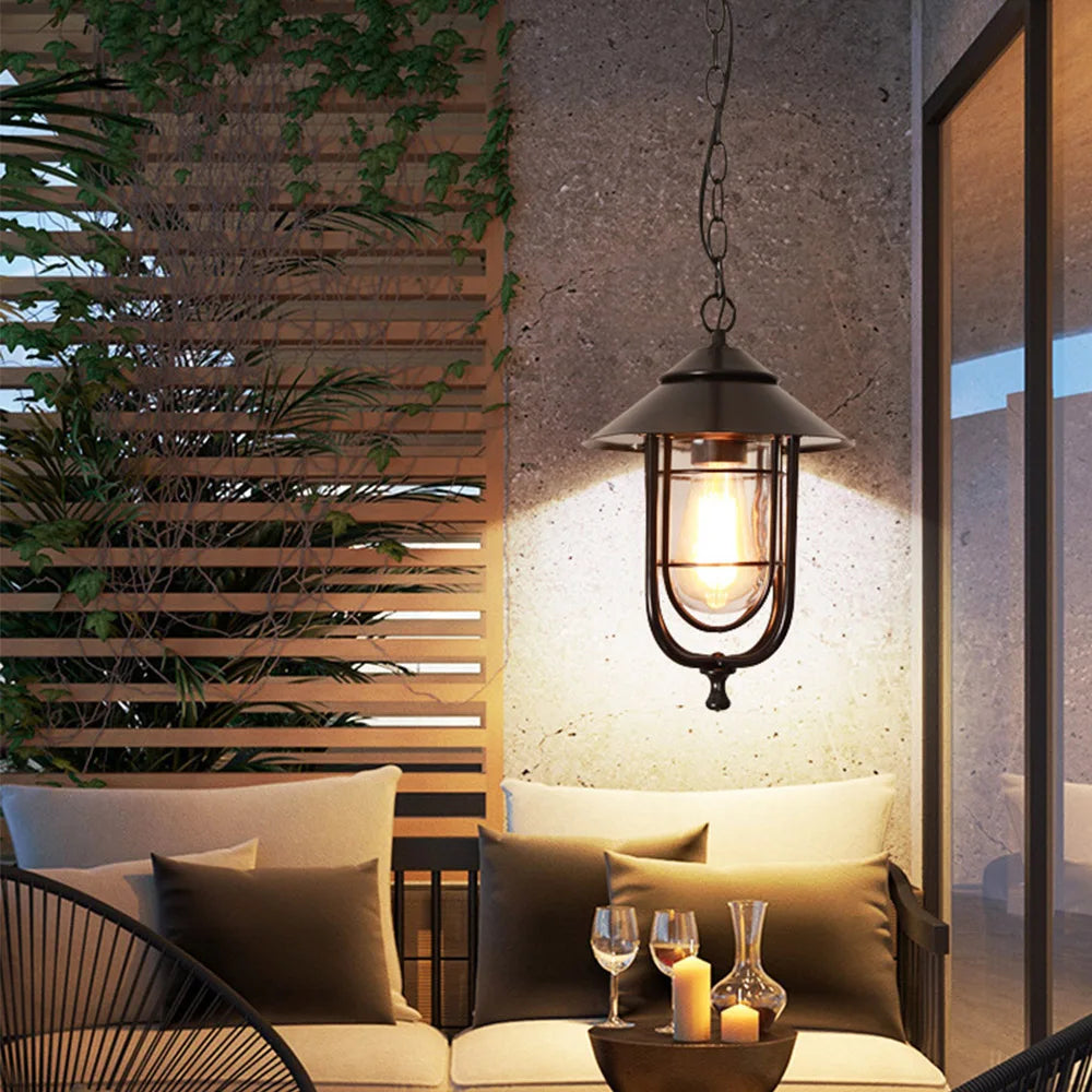 lustre extérieur rétro pour jardin et espaces extérieurs - vue 5 sur 9