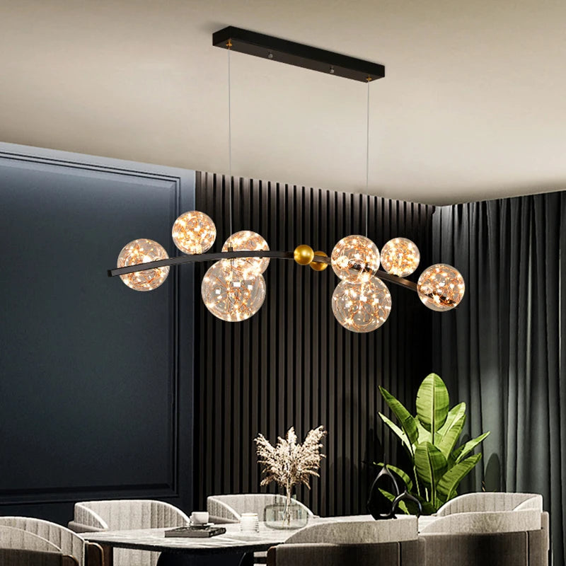 Nordische LED-Pendelleuchte aus Glas für die Innendekoration