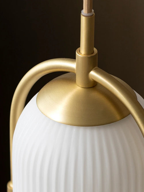 lustre industriel moderne en verre et métal pour décoration intérieure - vue 5 sur 8