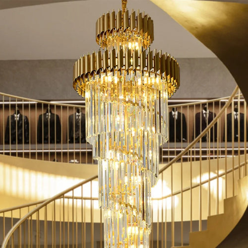 Moderner Kristall-Kronleuchter für elegante und helle Inneneinrichtung - vue 5 sur 6