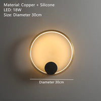 Applique murale led minimaliste en cuivre idéale pour ambiance chaleureuse