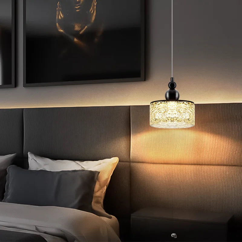 lustre design moderne en résine et métal hauteur réglable - vue 2 sur 7