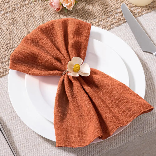 Serviette de table lot 10 gaze coton artisanale - vue 3 sur 6