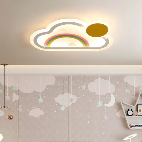 LED-Deckenleuchte Regenbogenwolke für das Kinderzimmer - vue 5 sur 8