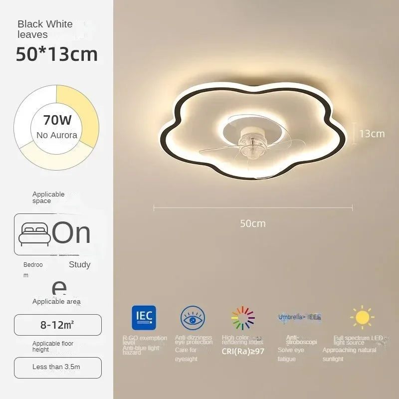 ventilateur de plafond moderne avec lumière led intégrée - vue 5 sur 8