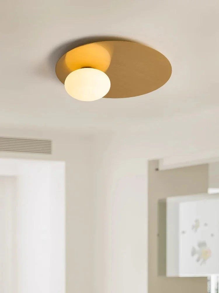 plafonnier led rond minimaliste nordique en métal pour décoration maison