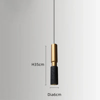 lustre haut de gamme en pierre design créatif industriel