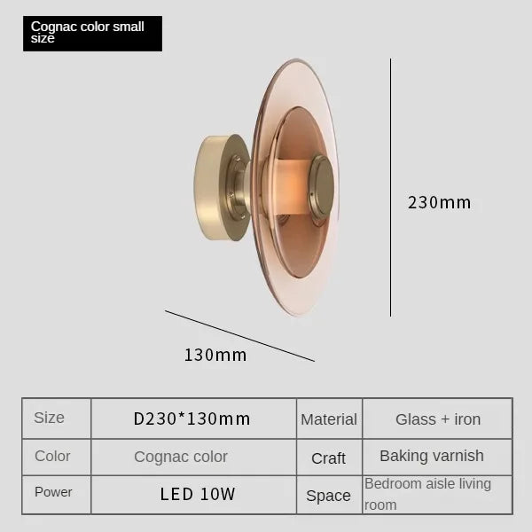 applique murale LED en verre design créatif minimaliste - vue 8 sur 12