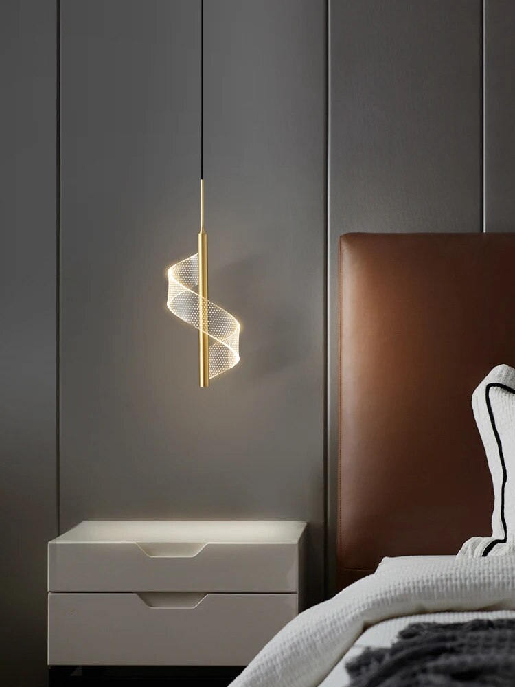 suspension cuivre minimaliste moderne luxe - vue 7 sur 10