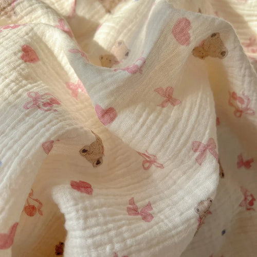 Plaid coton crepe leger ete motif enfant salon