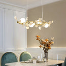 Kreativer LED-Kronleuchter aus Ginkgo-Glas modern