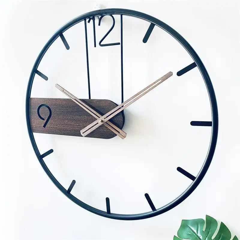 horloge suspendue en fer créative au design nordique - vue 5 sur 4