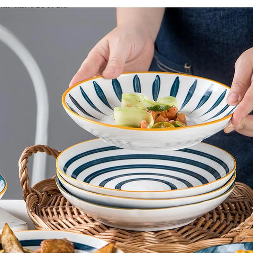 Assiette profonde japonaise porcelaine 18 cm pour soupe