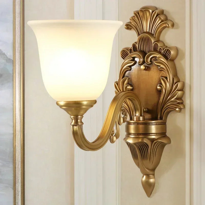 applique murale rétro en cuivre avec lumière led - vue 3 sur 11